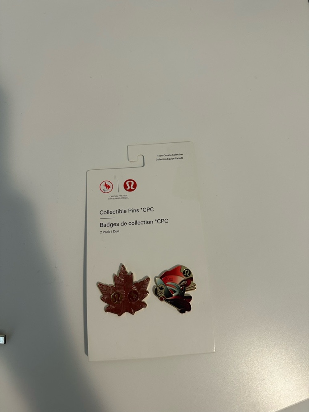 lululemon athletica Red and Black Collectible Maple Leaf & Mascot Pins